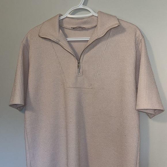 Zara Light Pink Shirt Dress - Picture 3 of 8